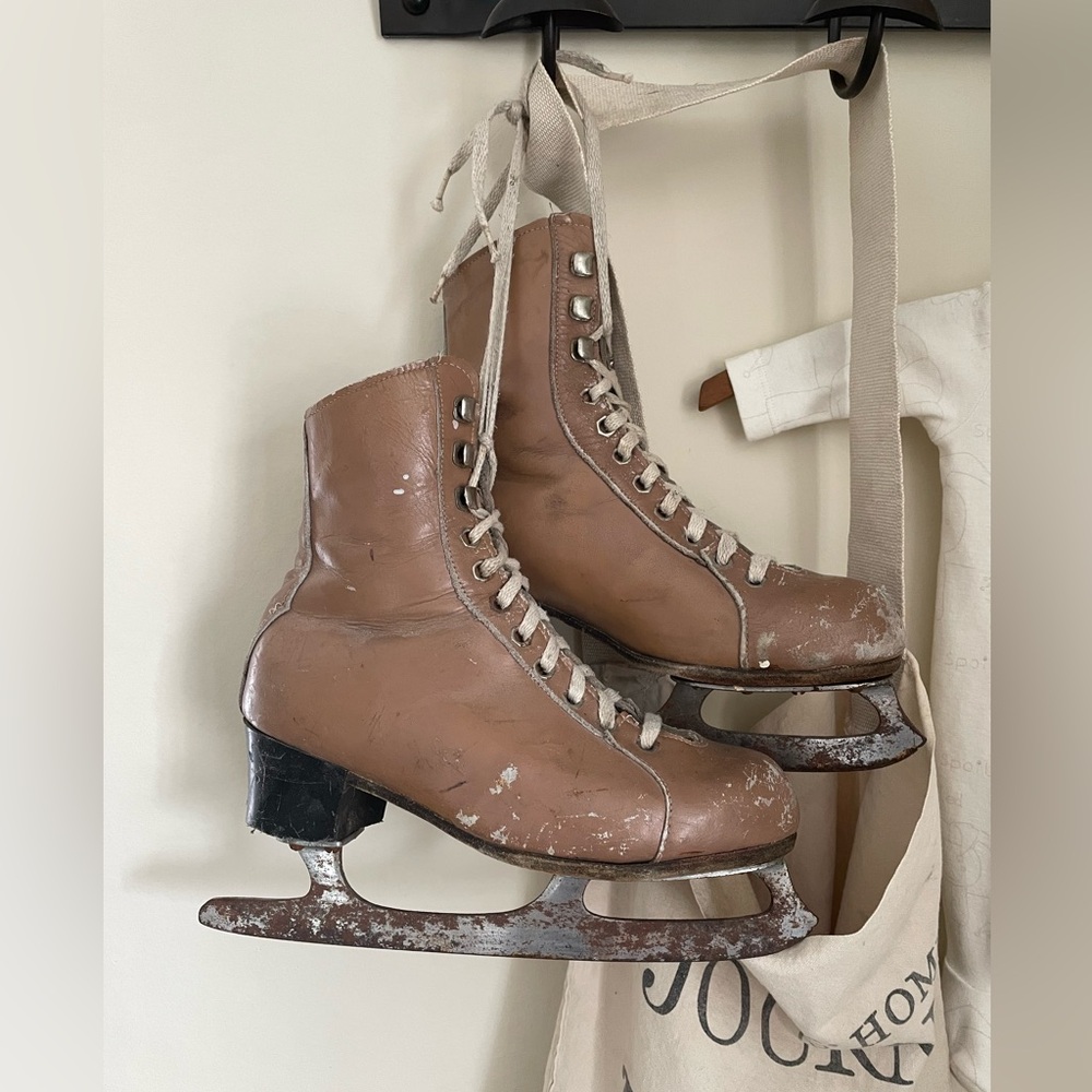 Vintage Ice Skates - Brown